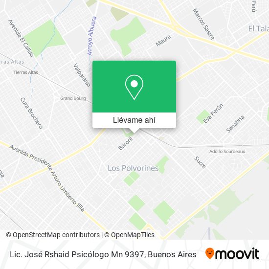 Mapa de Lic. José Rshaid Psicólogo Mn 9397