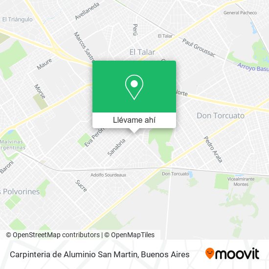 Mapa de Carpinteria de Aluminio San Martin