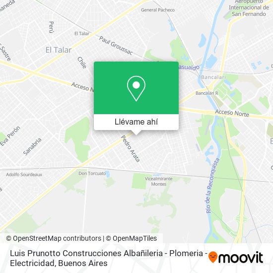 Mapa de Luis Prunotto Construcciones Albañileria - Plomeria - Electricidad