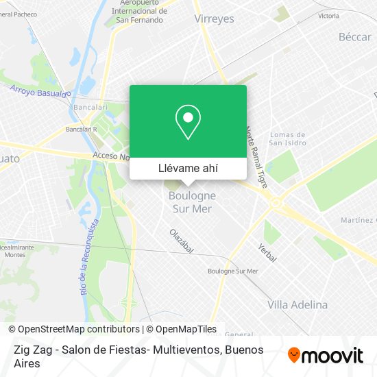 Mapa de Zig Zag - Salon de Fiestas- Multieventos