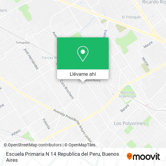 Mapa de Escuela Primaria N 14 Republica del Peru