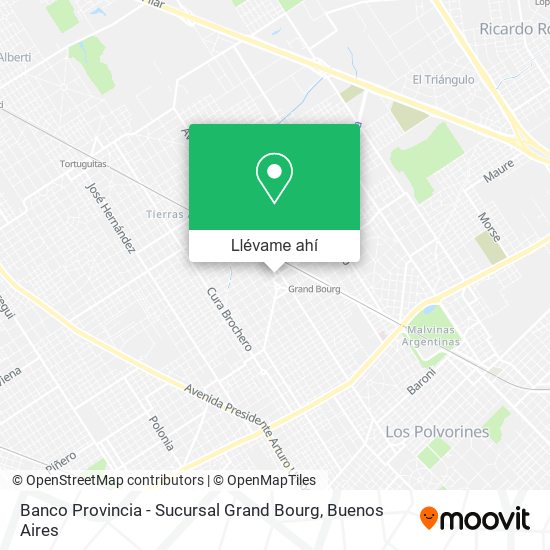 Mapa de Banco Provincia - Sucursal Grand Bourg