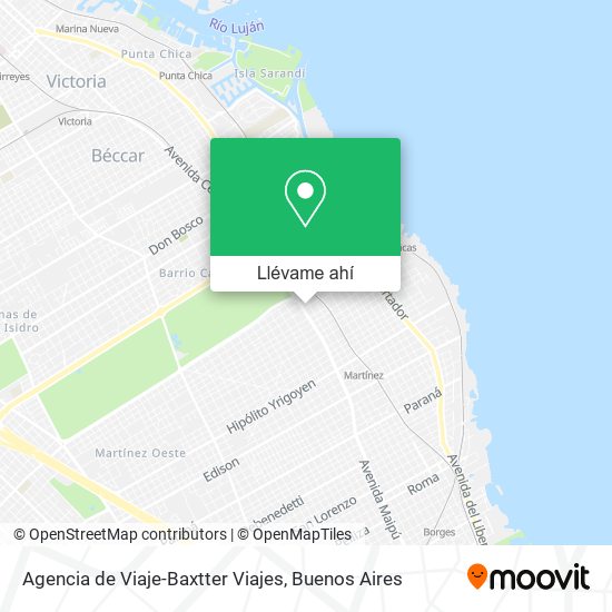 Mapa de Agencia de Viaje-Baxtter Viajes