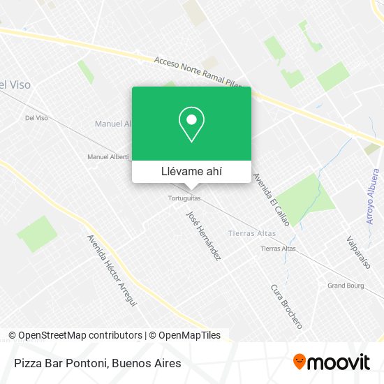 Mapa de Pizza Bar Pontoni
