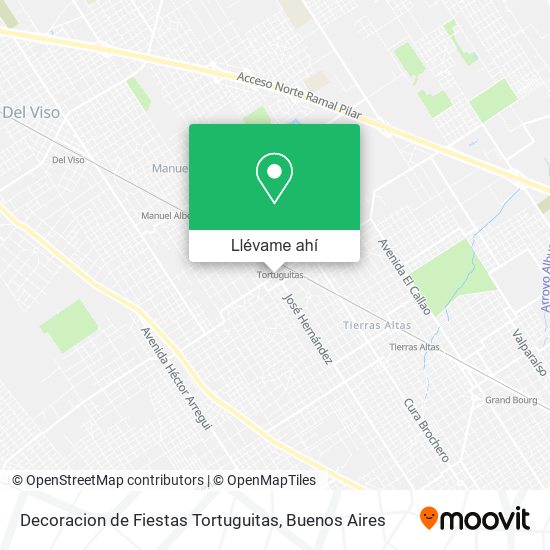 Mapa de Decoracion de Fiestas Tortuguitas