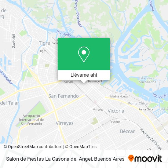 Mapa de Salon de Fiestas La Casona del Angel