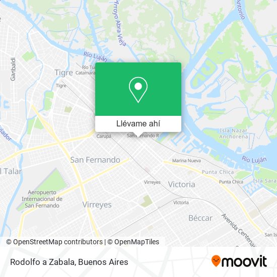 Mapa de Rodolfo a Zabala