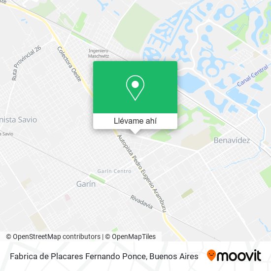 Mapa de Fabrica de Placares Fernando Ponce