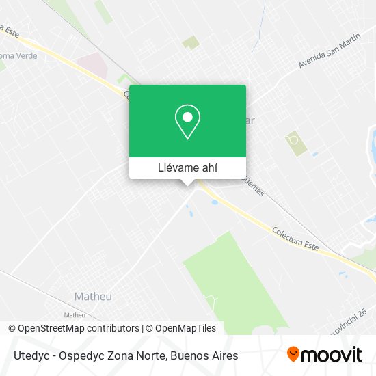 Mapa de Utedyc - Ospedyc Zona Norte