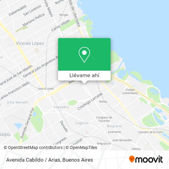 Mapa de Avenida Cabildo / Arias
