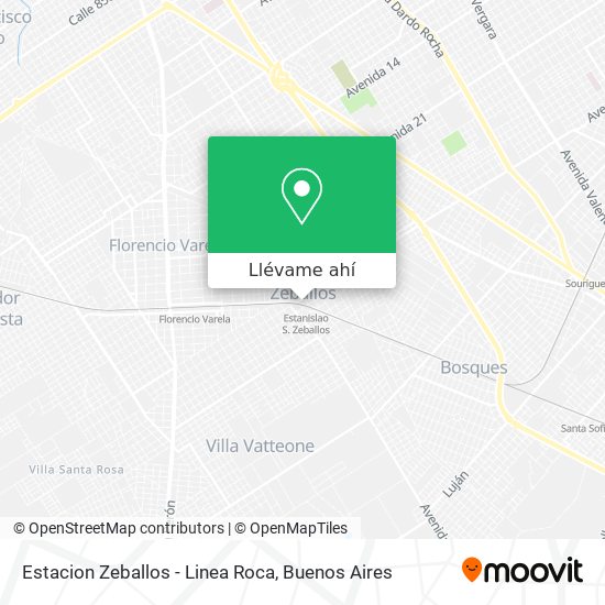Mapa de Estacion Zeballos - Linea Roca