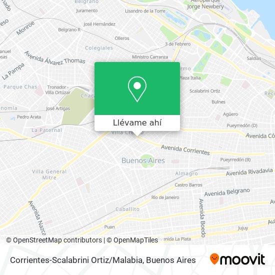 Mapa de Corrientes-Scalabrini Ortiz / Malabia