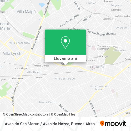 Mapa de Avenida San Martín / Avenida Nazca