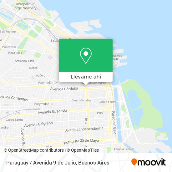 Mapa de Paraguay / Avenida 9 de Julio