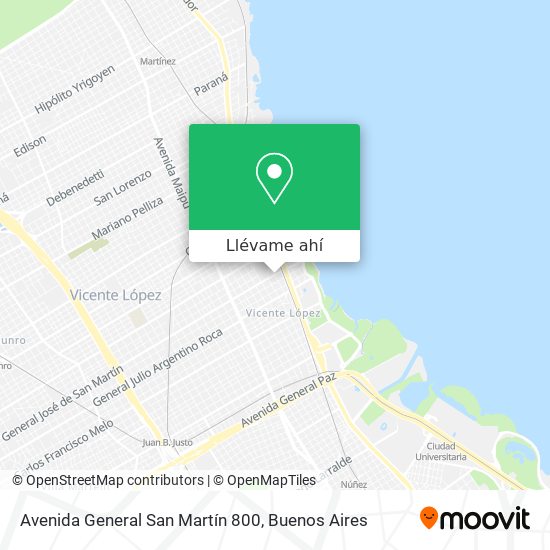 Mapa de Avenida General San Martín 800