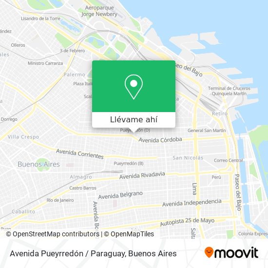 Mapa de Avenida Pueyrredón / Paraguay