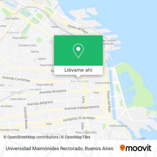 Mapa de Universidad Maimónides Rectorado