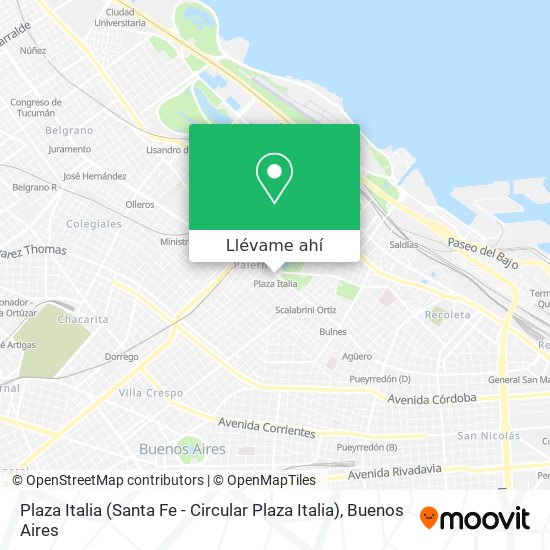 Mapa de Plaza Italia (Santa Fe - Circular Plaza Italia)