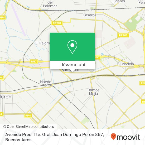 Mapa de Avenida Pres. Tte. Gral. Juan Domingo Perón 867