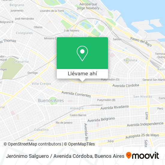Mapa de Jerónimo Salguero / Avenida Córdoba