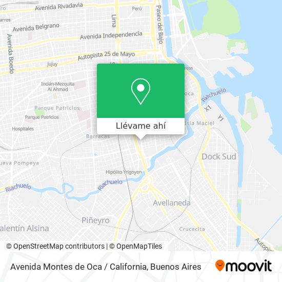 Mapa de Avenida Montes de Oca / California