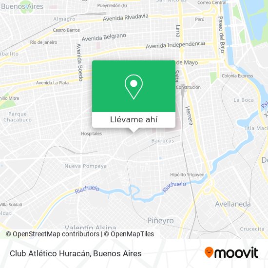 Cómo llegar a Club Atlético Huracán en Distrito Federal en Colectivo, Subte  o Tren?