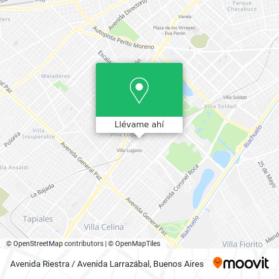 Mapa de Avenida Riestra / Avenida Larrazábal