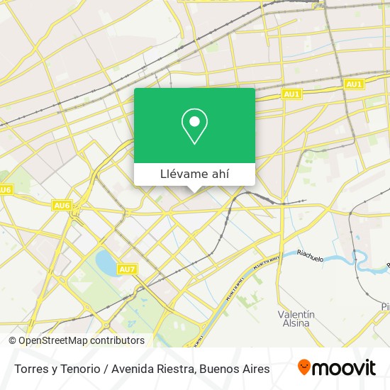Mapa de Torres y Tenorio / Avenida Riestra