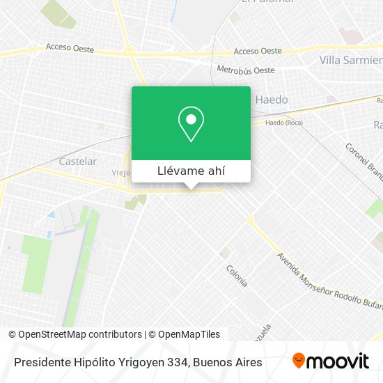 Mapa de Presidente Hipólito Yrigoyen 334