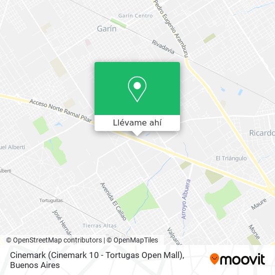 Mapa de Cinemark (Cinemark 10 - Tortugas Open Mall)