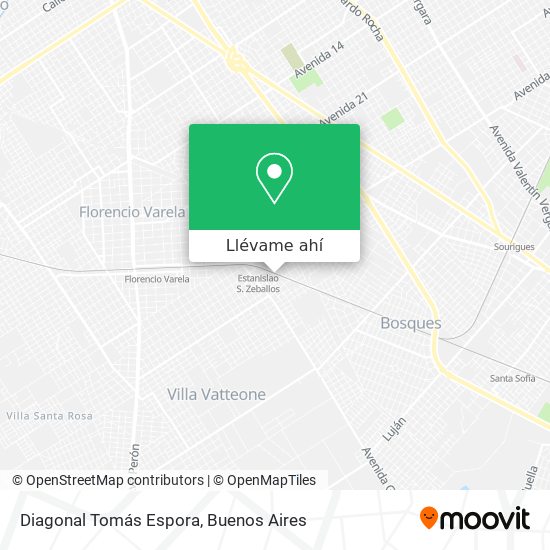 Mapa de Diagonal Tomás Espora