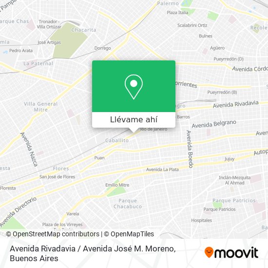 Mapa de Avenida Rivadavia / Avenida José M. Moreno