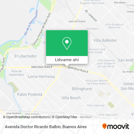 Mapa de Avenida Doctor Ricardo Balbín