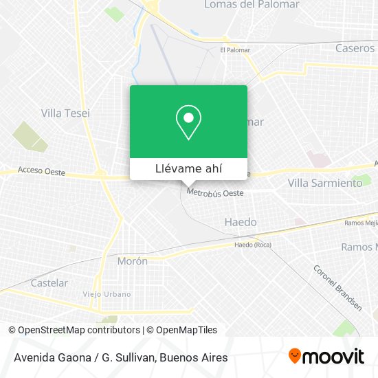 Mapa de Avenida Gaona / G. Sullivan