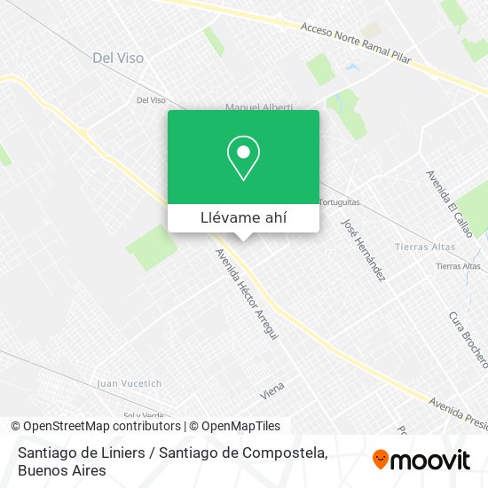 Mapa de Santiago de Liniers / Santiago de Compostela