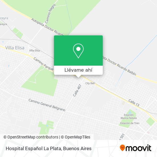Mapa de Hospital Español La Plata