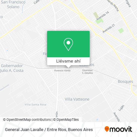 Mapa de General Juan Lavalle / Entre Ríos