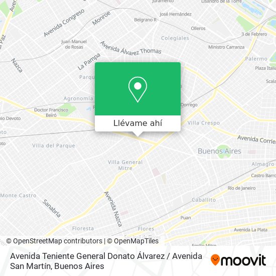 Mapa de Avenida Teniente General Donato Álvarez / Avenida San Martín