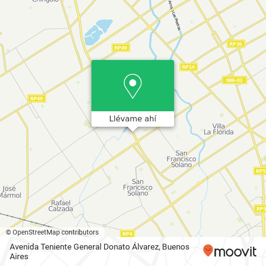 Mapa de Avenida Teniente General Donato Álvarez