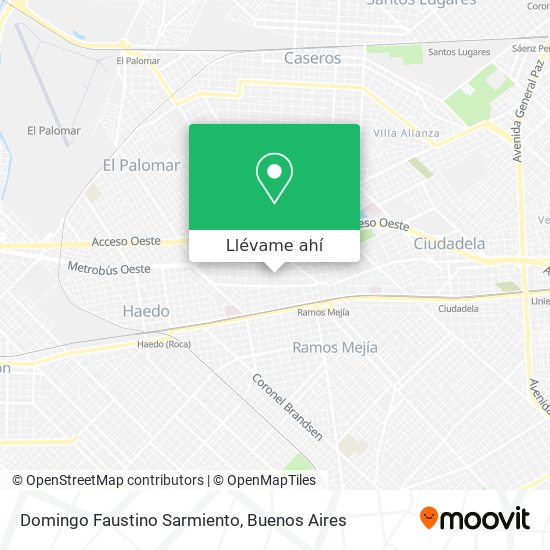 Mapa de Domingo Faustino Sarmiento