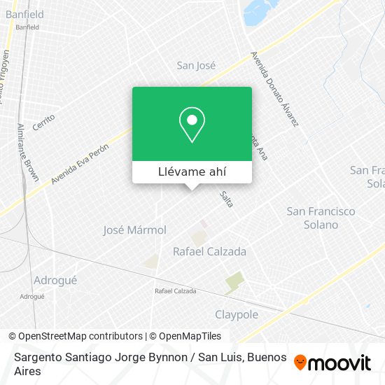 Mapa de Sargento Santiago Jorge Bynnon / San Luis