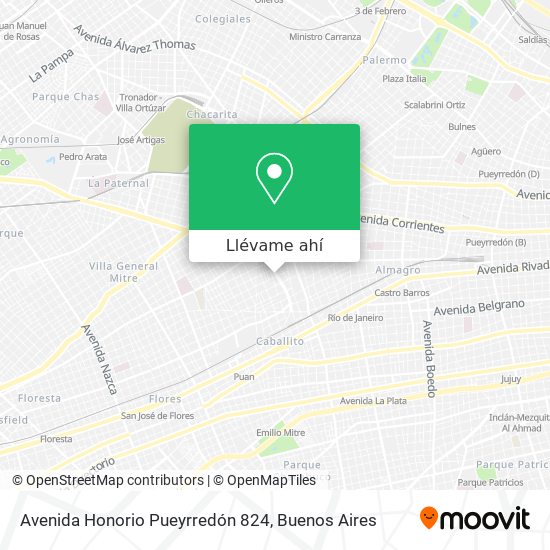 Mapa de Avenida Honorio Pueyrredón 824