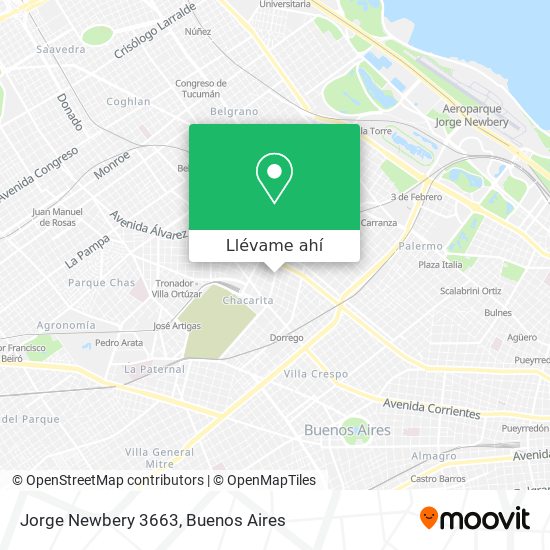 Mapa de Jorge Newbery 3663