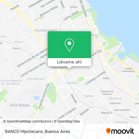 Mapa de BANCO Hipotecario