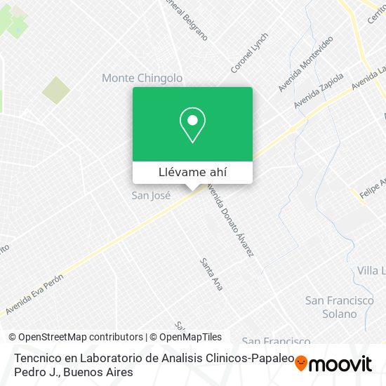 Mapa de Tencnico en Laboratorio de Analisis Clinicos-Papaleo Pedro J.