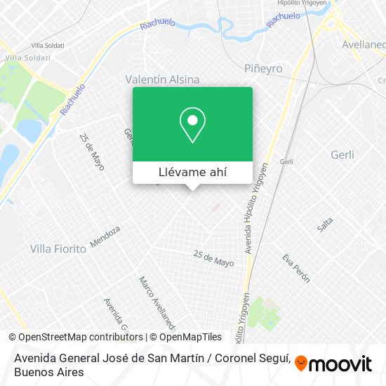 Mapa de Avenida General José de San Martín / Coronel Seguí