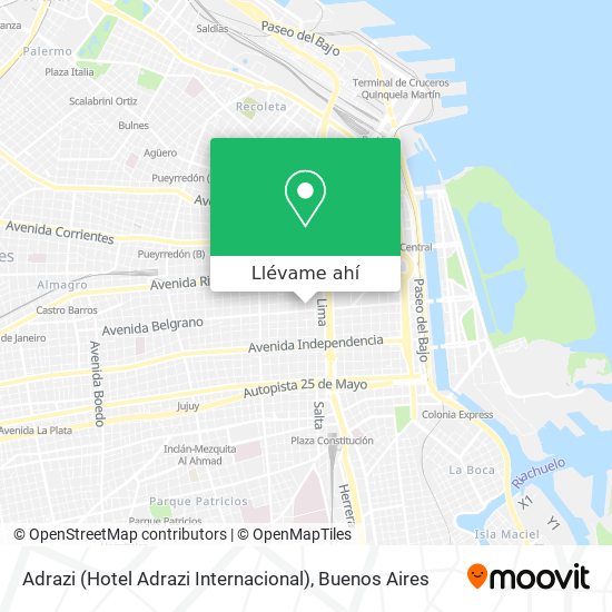 Mapa de Adrazi (Hotel Adrazi Internacional)