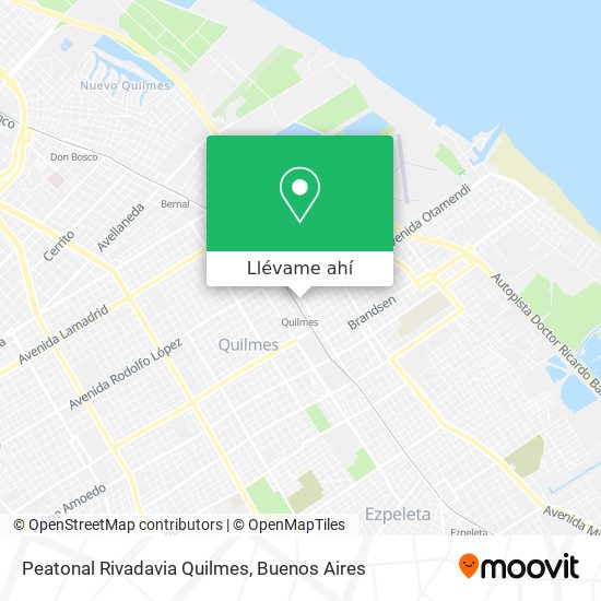 Mapa de Peatonal Rivadavia Quilmes