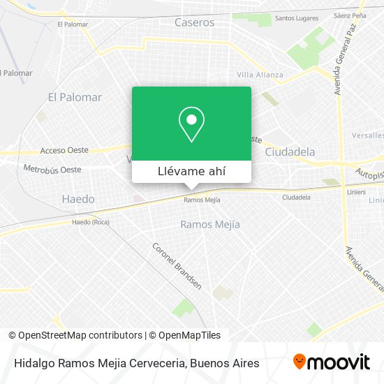 Mapa de Hidalgo Ramos Mejia Cerveceria