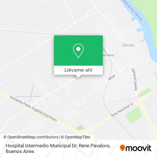 Mapa de Hospital Intermedio Municipal Dr. Rene Pavaloro